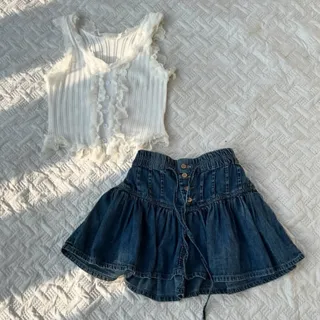 کراپ تاپ دامن جین