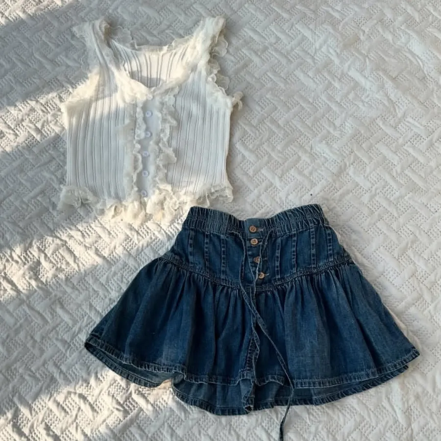 کراپ تاپ دامن جین