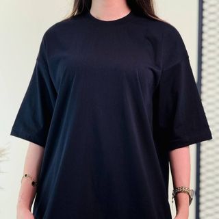تیشرت باکسی پنبه مشکی