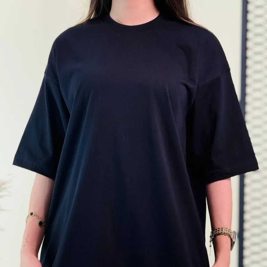 تیشرت باکسی پنبه مشکی