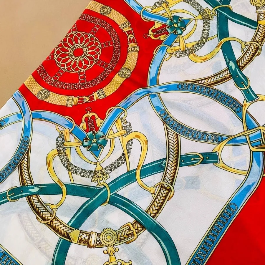 شال حریر ابریشم هرمس