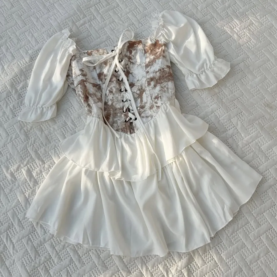 پیراهن وینتیج سفید