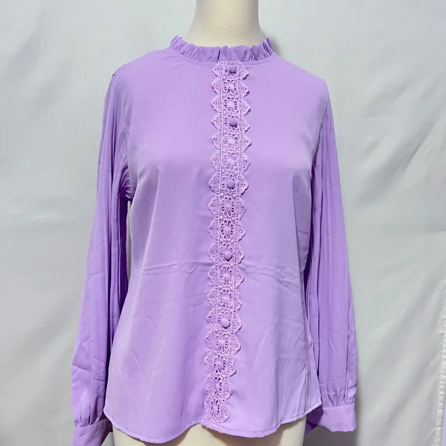 شومیز آستین پلیسه یاسی