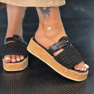 صندل دست بافتی قیطونی شیک