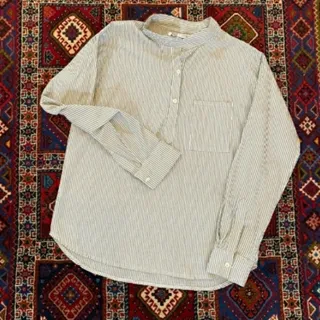 شومیز راه راه طوسی