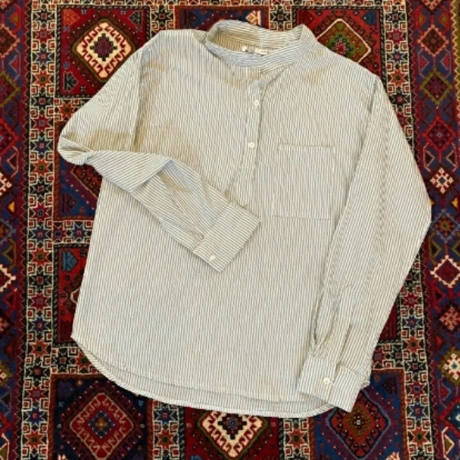 شومیز راه راه طوسی