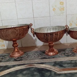سه تا ظرف مسی