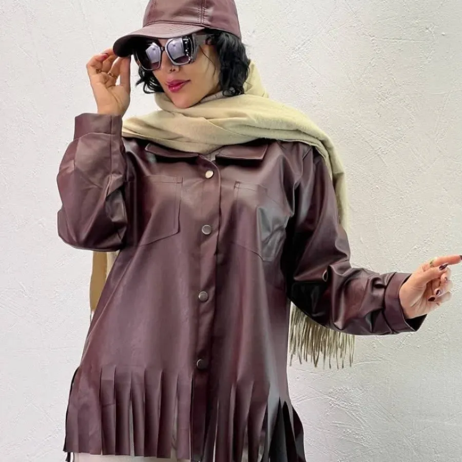 مانتو شومیزیک چرم