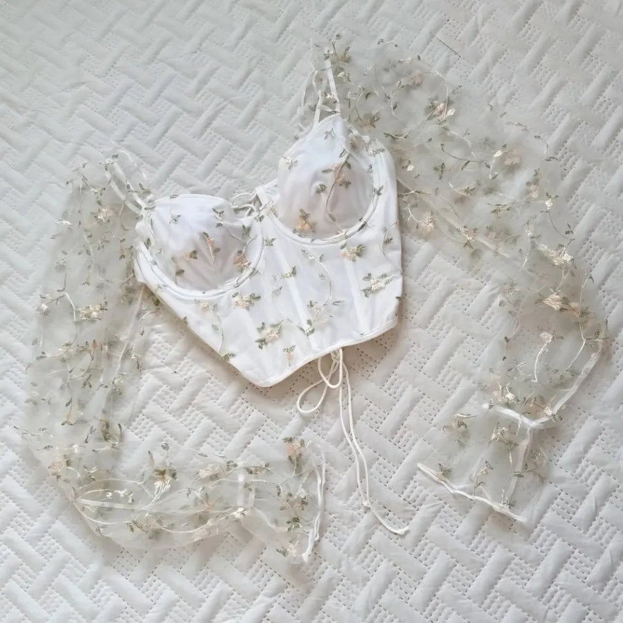 نیم تنه مجلسی عروسکی سفید