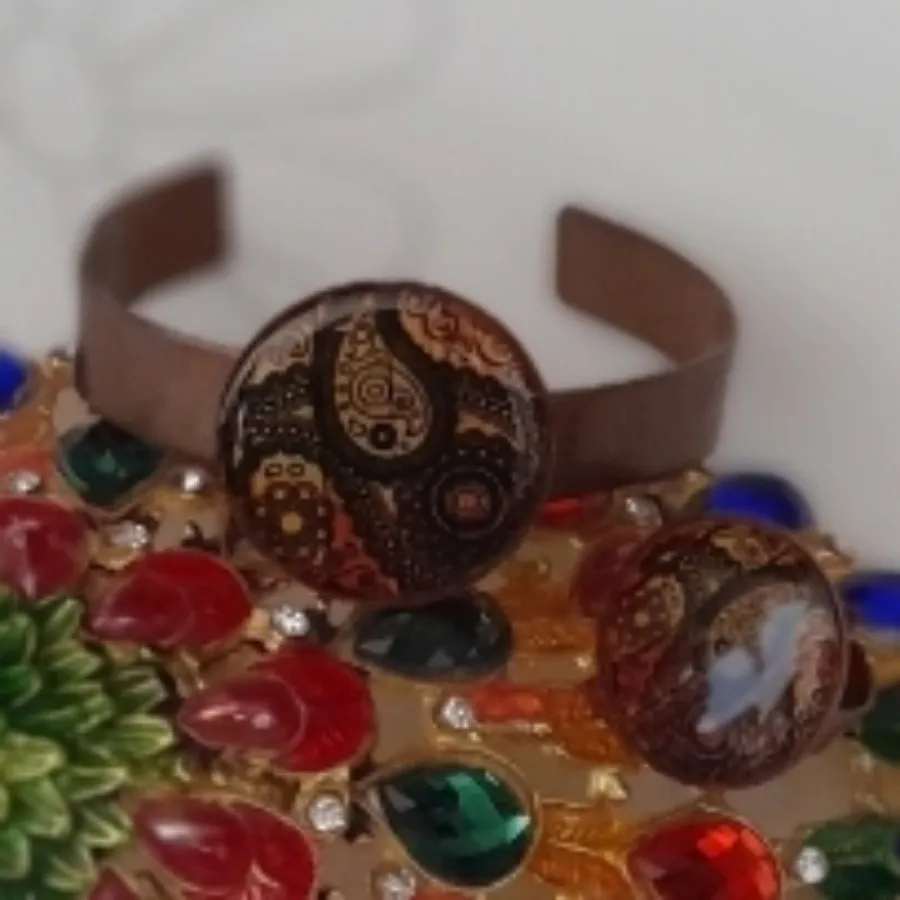 دستبند و انگشتر مسی -رزین