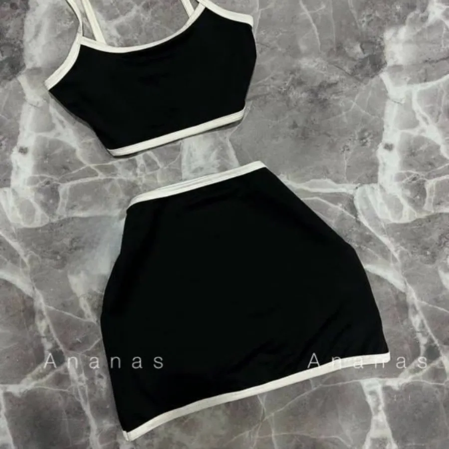 ست تاپ و دامن نواردوزی