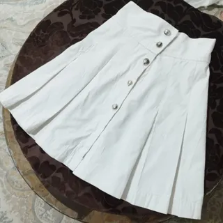 دامن مجلسی پیلی دار سفید