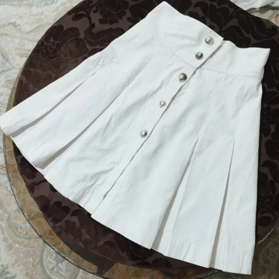 دامن مجلسی پیلی دار سفید