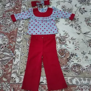 ست شومیز شلوار با تل