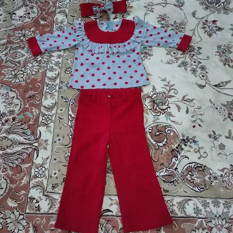 ست شومیز شلوار با تل