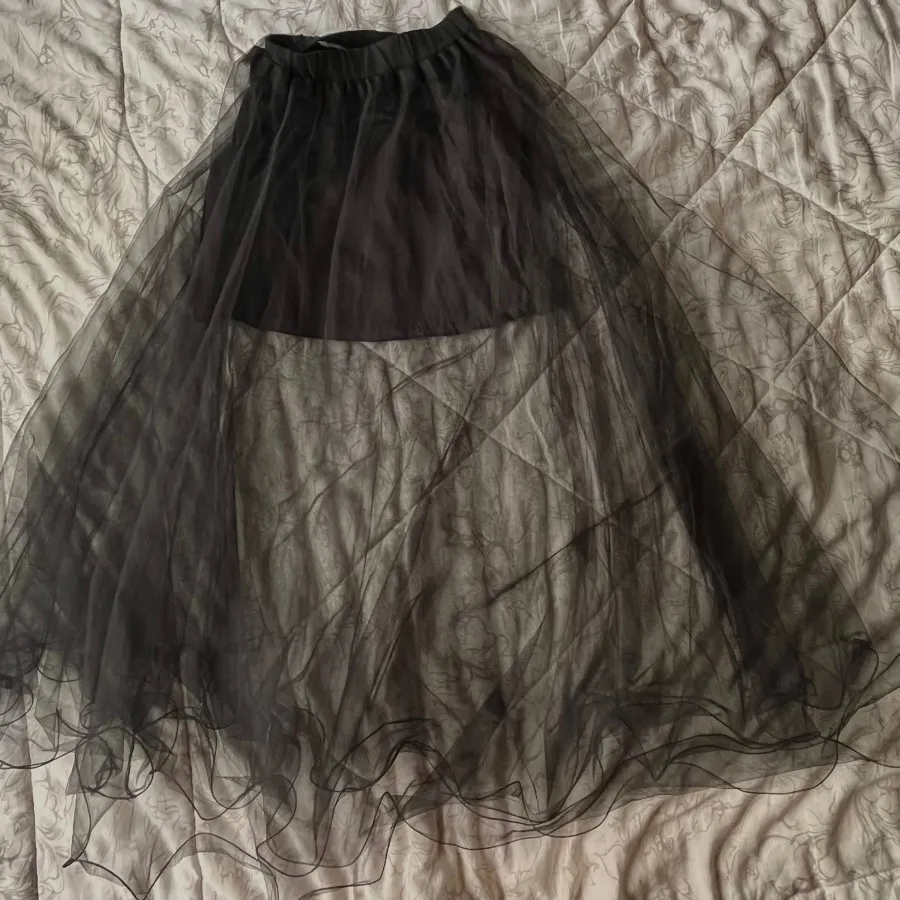 دامن توری بلند مجلسی مشکی