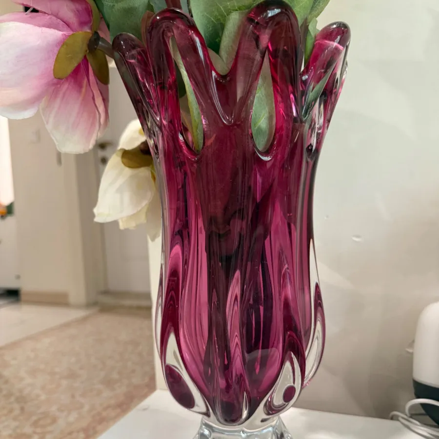 گلدان و ظرف کریستال بنفش