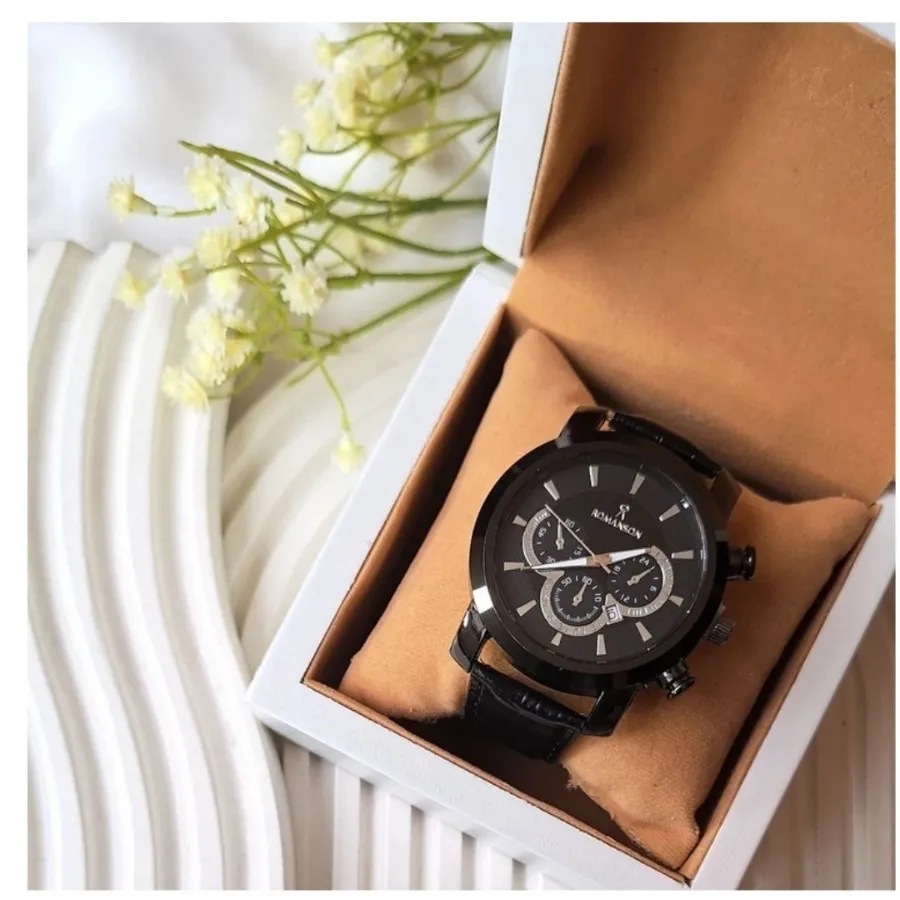 ساعت بند چرمی طرح سه موتو