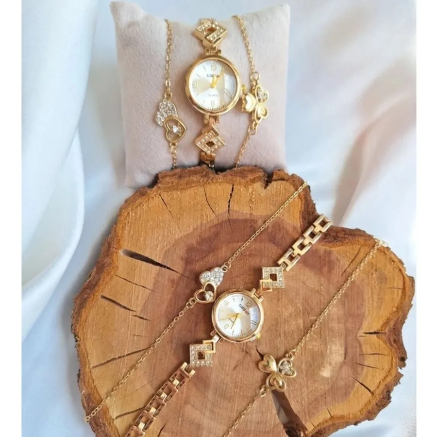 ست ساعت+2 دستبند لوزی