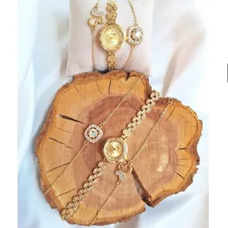 ست ساعت 2 دستبند جواهری