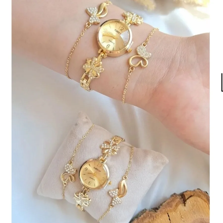 ست ساعت دستبندی گل