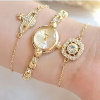 ست ساعت 2 دستبند جواهری