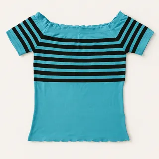 کراپ آبی جذاب دخترانه