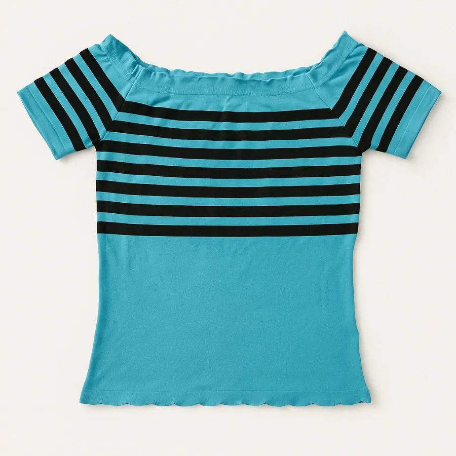 کراپ آبی جذاب دخترانه