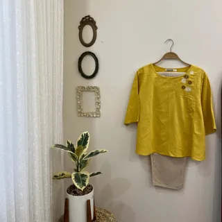 بلوز شلوار کتان نخ