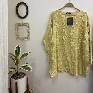 بلوز بافت آستین بلند