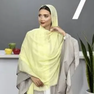 شال لیمویی نخ سیلک