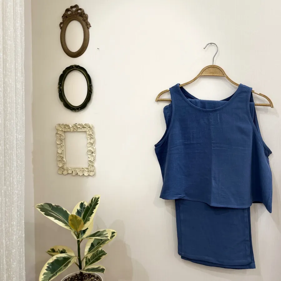 تاپ شلوار نخی دخترانه