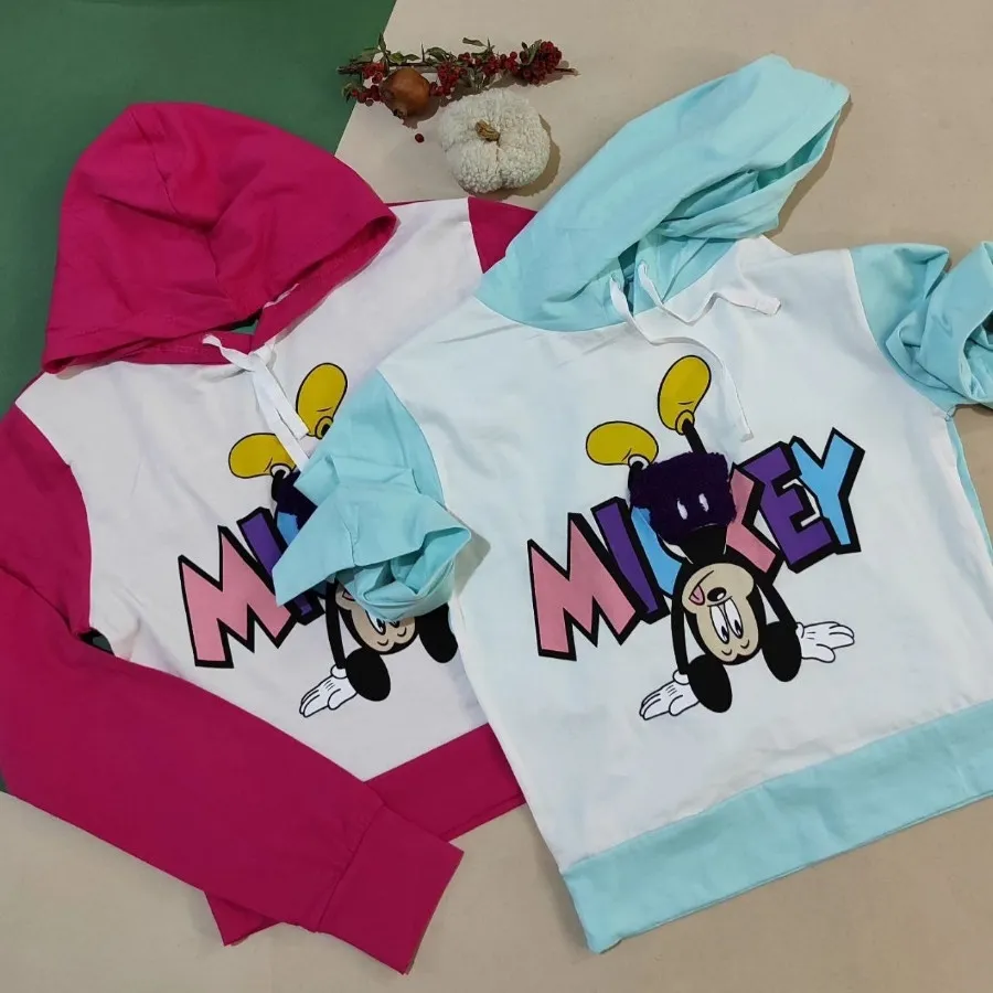 کراپ دخترانه کلاه دار