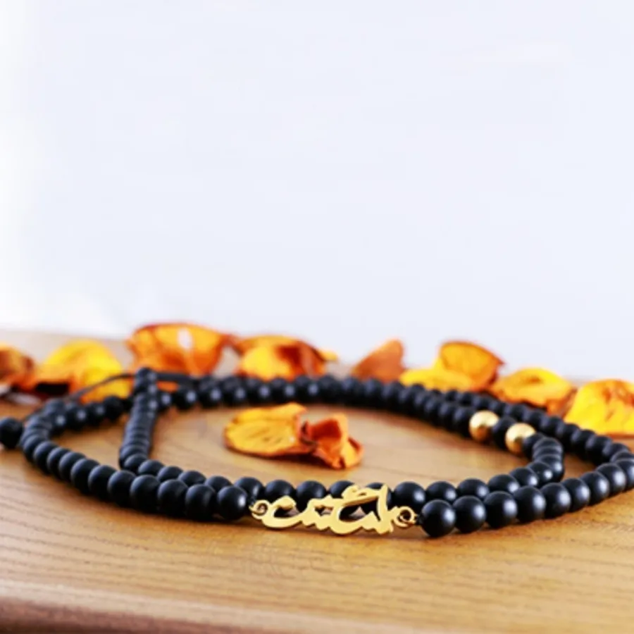 گردنبند سنگی پلاک یاحسین