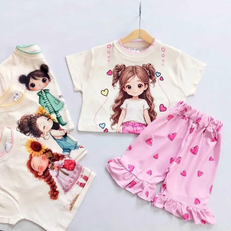 کراپ شلوارک چاپ دختر ?