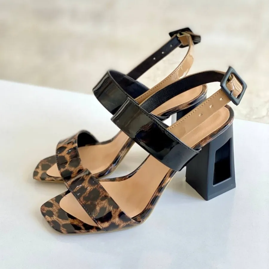 کفش زنانه پلنگی پاشنه7