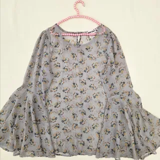 بلوز حریر گلدار