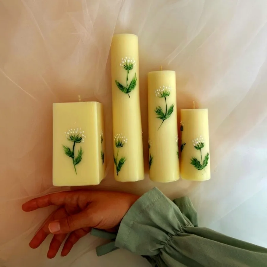 شمع ست نقاشی شده دستساز