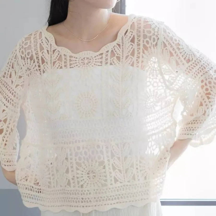 شومیز قلاب بافی شیک