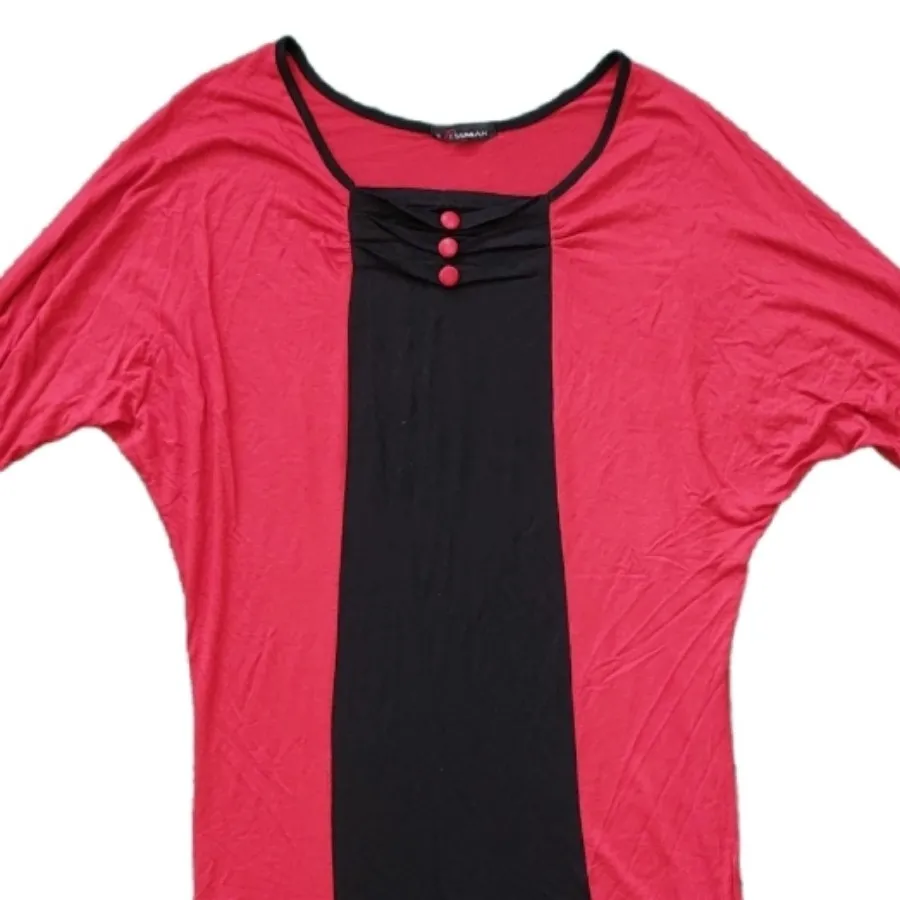 بلوز قرمز مشکی