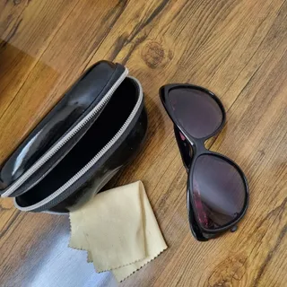 عینک دودی+ کیف و دستمال