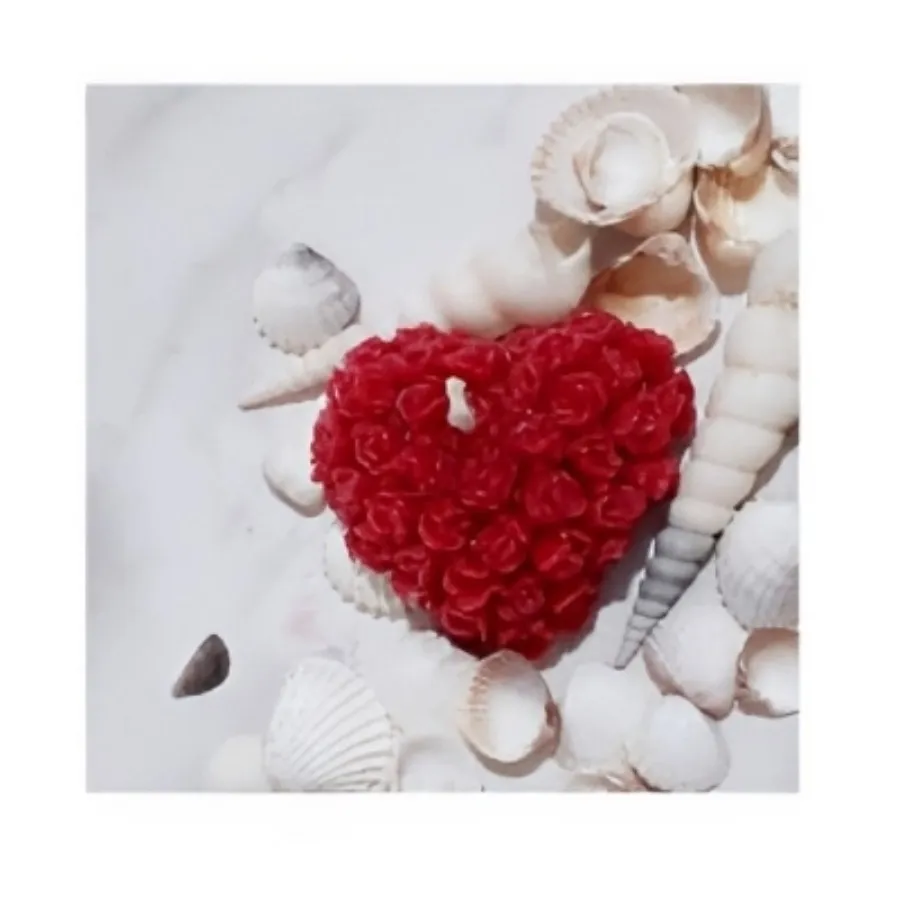 شمع رز قلبی