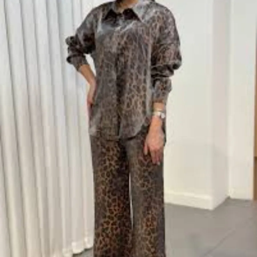 شومیز شلوار پلنگی ترک