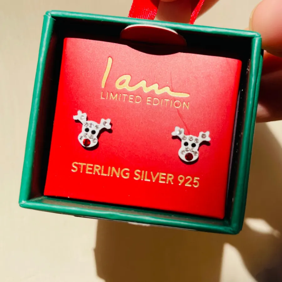 گوشواره نقره برند i am