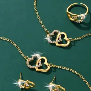 ست اکسسوری طلایی