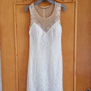 لباس مجلسی گیپور سفید