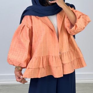 مانتو عروسکی ژاکارد چین