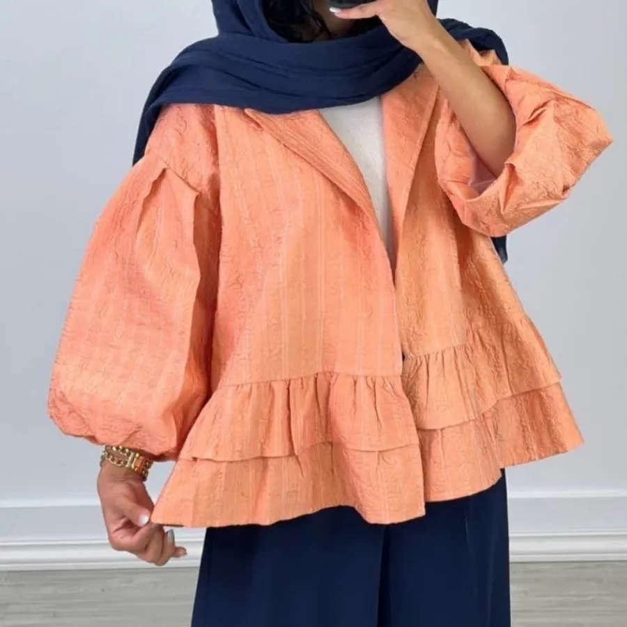 مانتو عروسکی ژاکارد چین