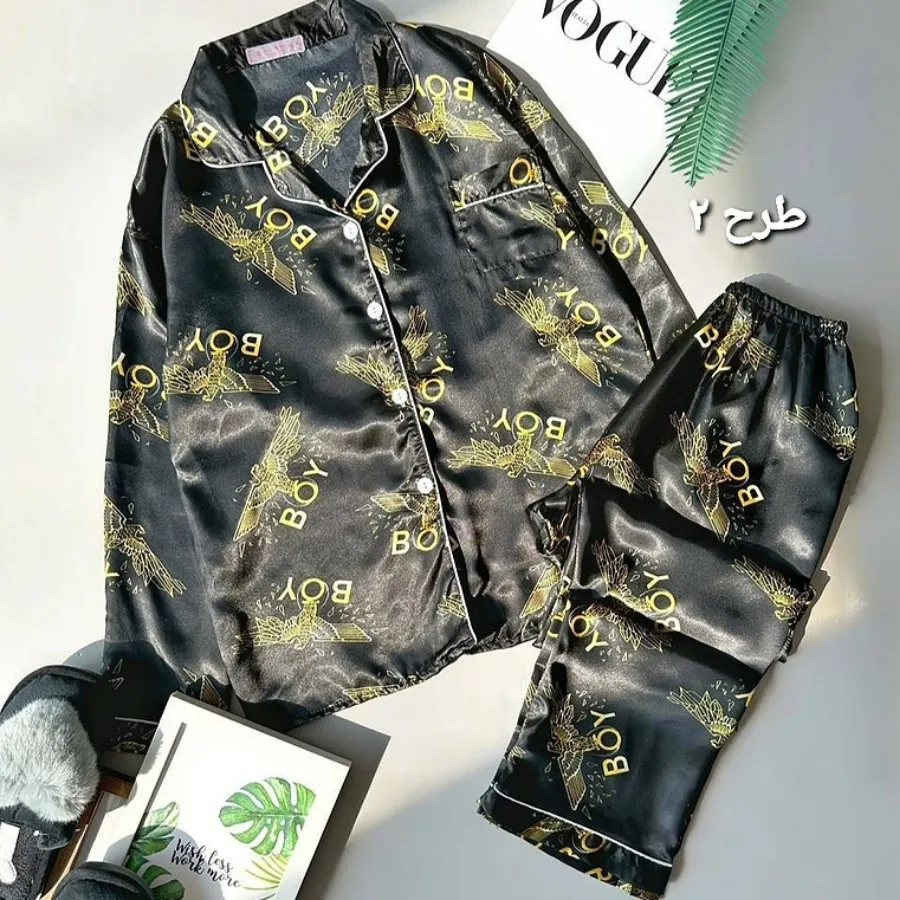 ست لباس خواب ساتن