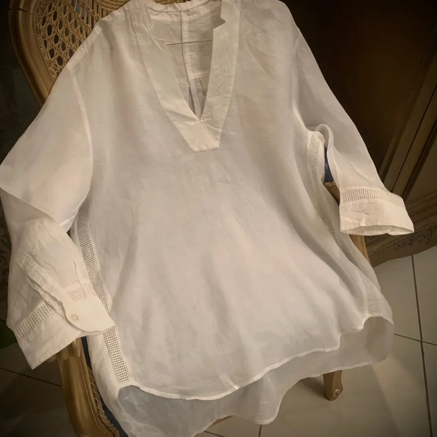 شومیز لینن سفید اورجینال